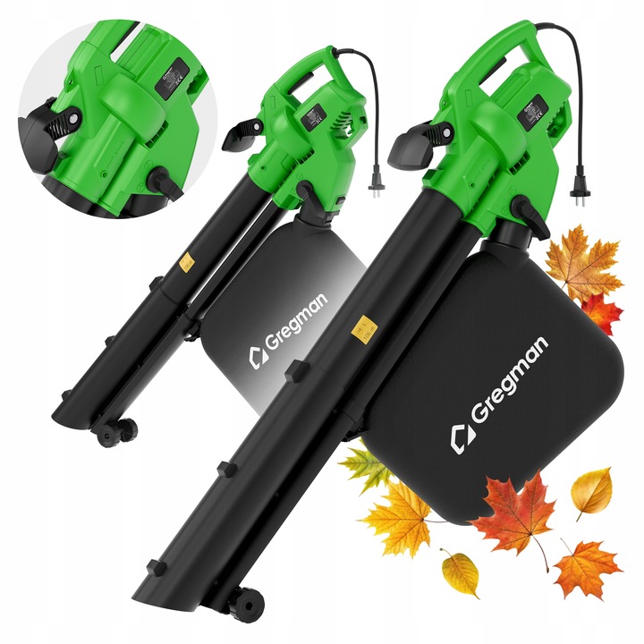 Elektryczna Dmuchawa Odkurzacz do LIŚCI Picker 30 Rozdrabniacz Gregman