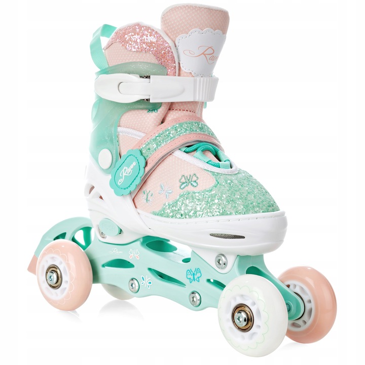 Rolki Łyżwy Wrotki 4w1 Regulowane RAVEN Mireia 27-30 Kółka LED