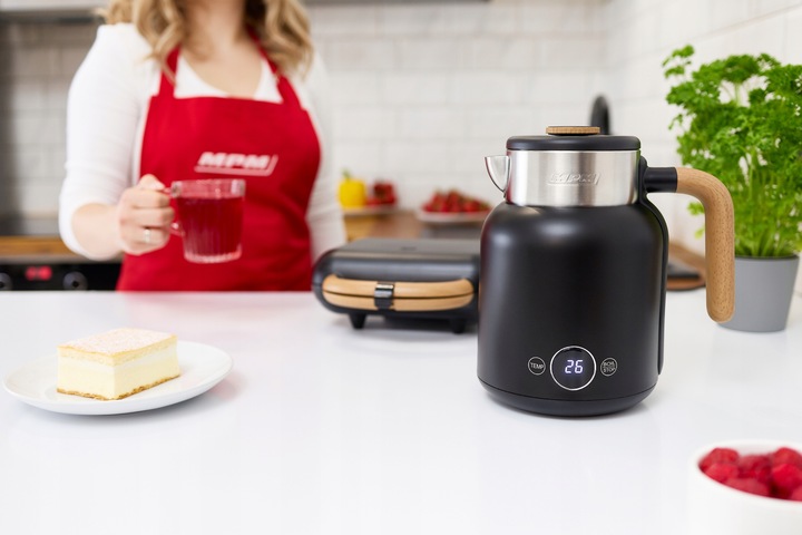 Czajnik elektryczny podwójne ścianki czarny 2200W MPM MCZ-128/C