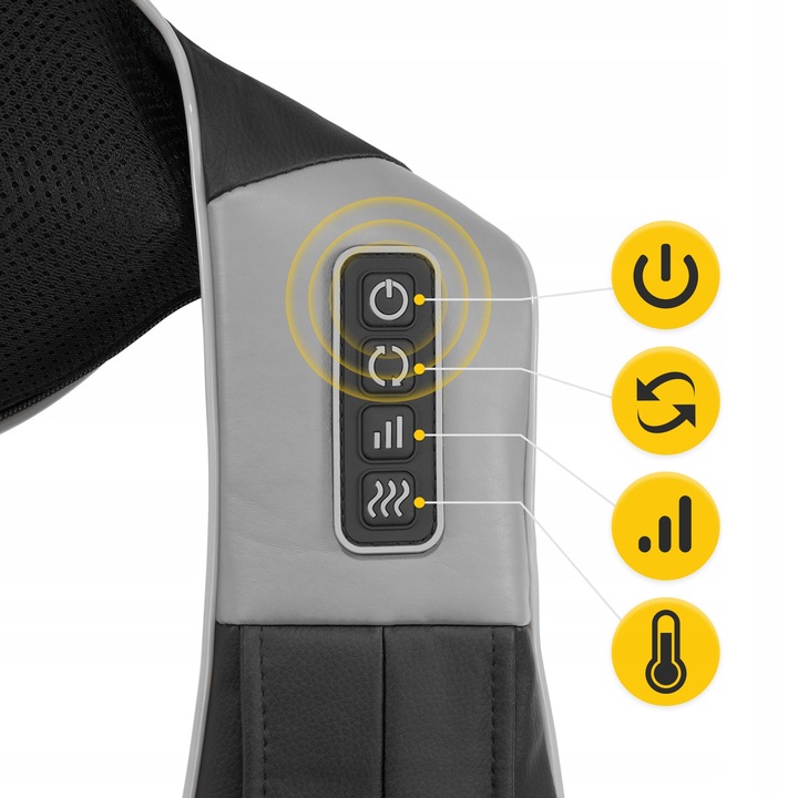 MASAŻER KARKU SHIATSU BEZPRZEWODOWY MASUJĄCY GRZEJĄCY SZYI PLECÓW ULTRA+