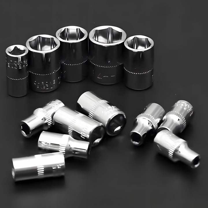 ZESTAW KLUCZY NASADOWYCH NARZĘDZIE NASADOWE GRZECHOTKA NASADKI 46 EL BITY