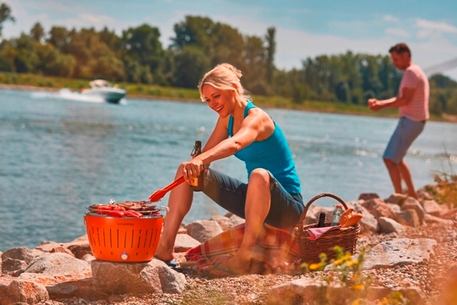 GRILL WĘGLOWY BEZDYMNY LOTUSGRILL PRZENOŚNY OGRODOWY STANDARD PLUS TORBA