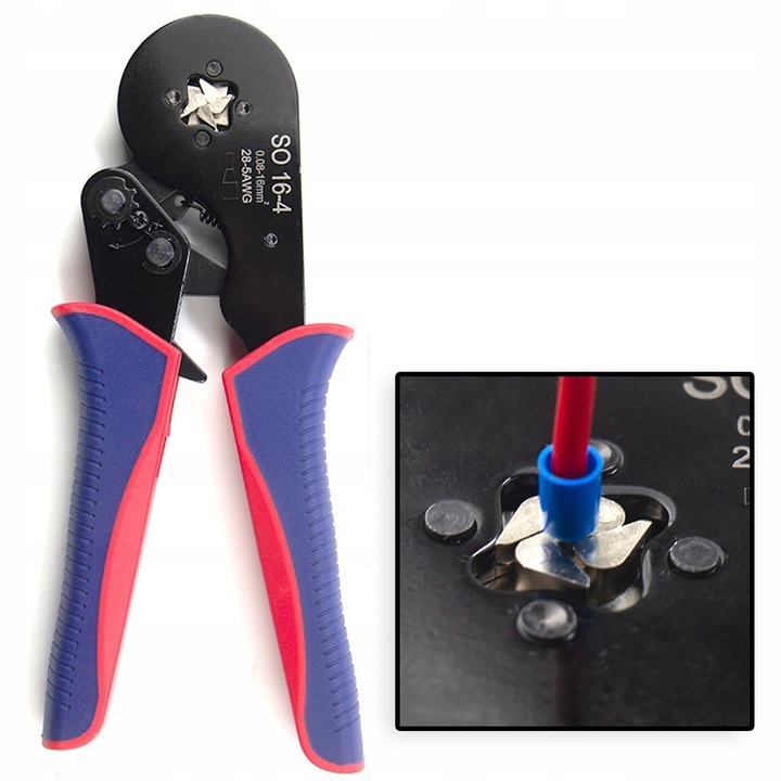 Zaciskarka Praska do Tulejek Kabli Konektorów Przewodów 0,08 mm2 - 16 mm2