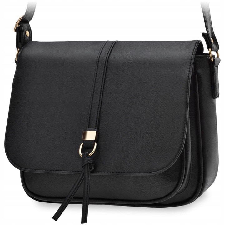 Piękna Torebka Damska Na Ramię Listonoszka A5 Skóra Pasek Miejska Torba