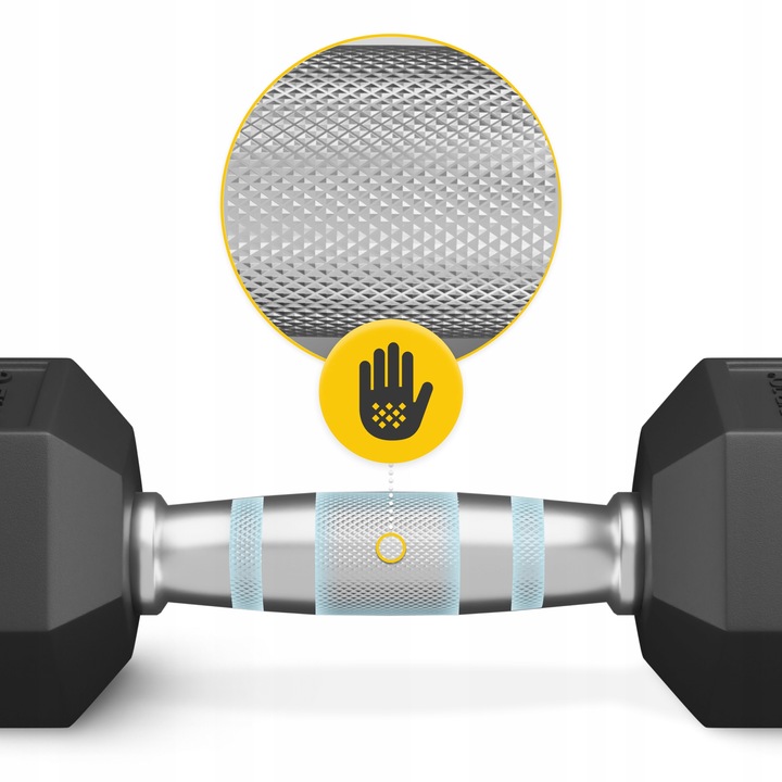 HANTLA HANTELEK ŻELIWNY GUMOWANY HANTEL HANTLE HEX SOLIDNY WYTRZYMAŁY 15 kg