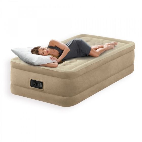 Materac dmuchany gruby jednoosobowy z pompką 191x99x46cm Intex 64426