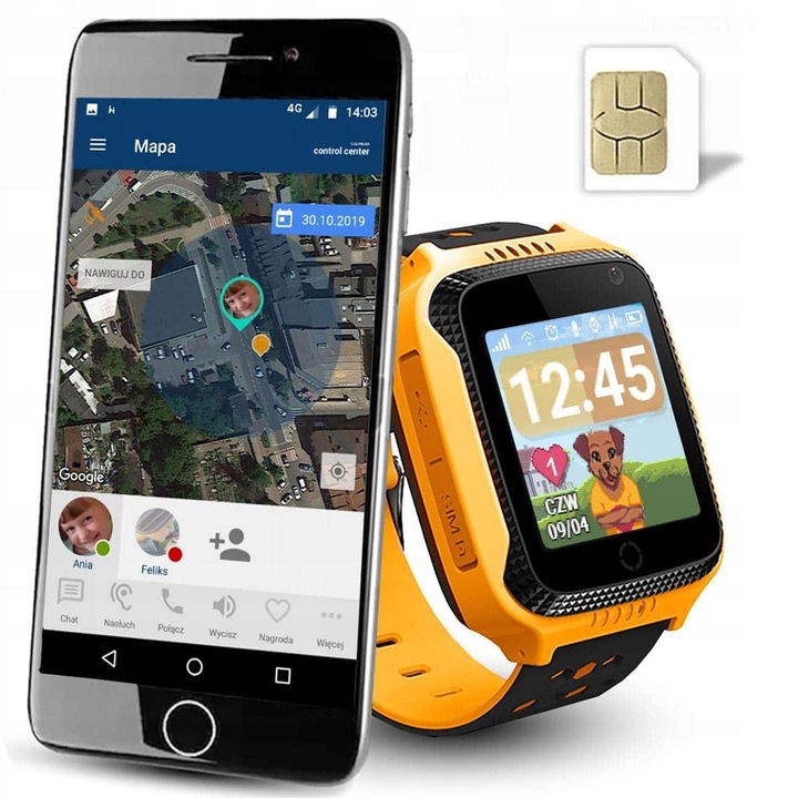 Cyfrowy Zegarek Smartwatch GPS dla dzieci Model:GO