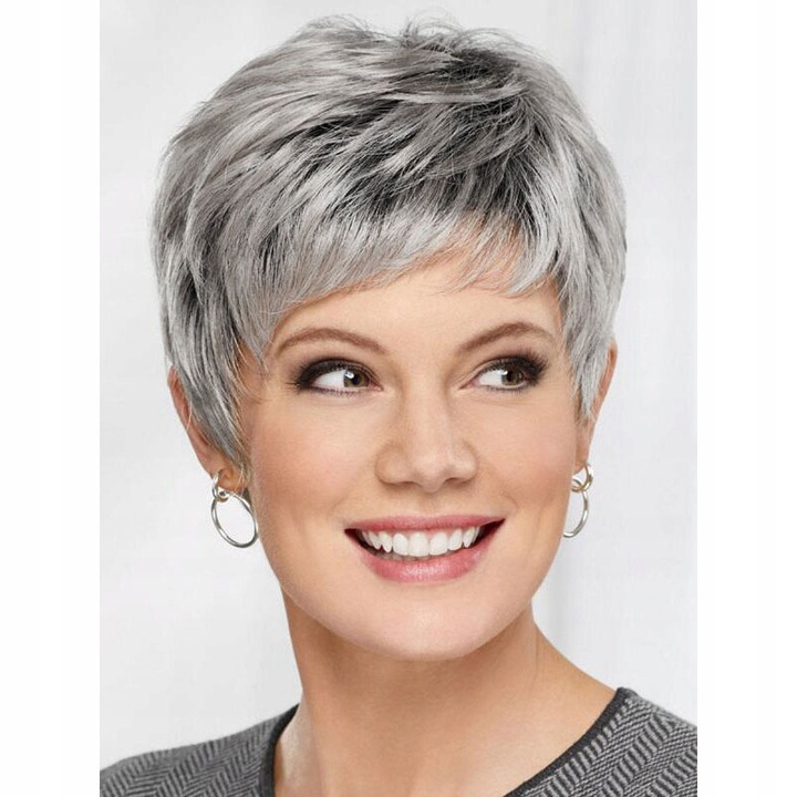 Peruka Damska Peruki Krótka Syntetyczne Włosy + Free Cap