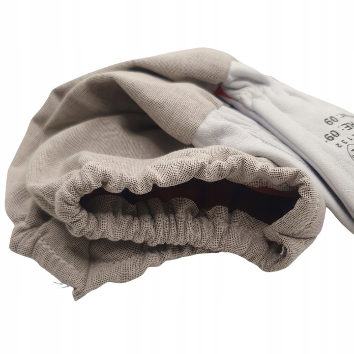 Rękawice Pszczelarskie Skórzane z Płótnem SOLIDNE Długie r 9 / L POLSKIE