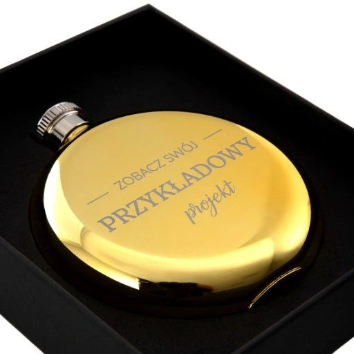 Personalizowana piersiówka okrągła 200ml GRAWER z dedykacją na PREZENT