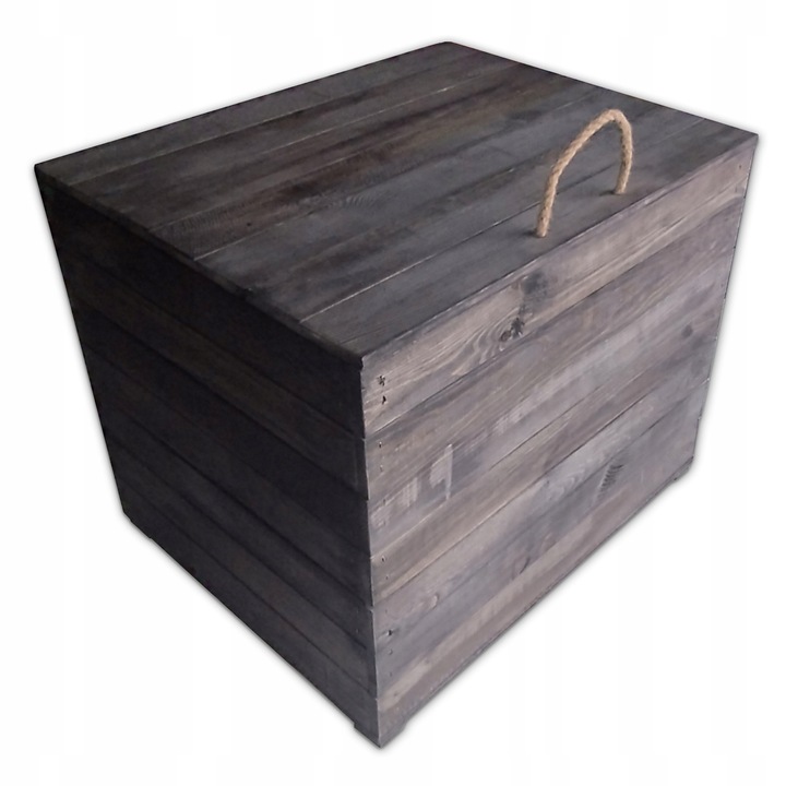 SOLIDNA SKRZYNIA OGRODOWA KUFER SIEDZISKO kolor PALISANDER 80 LITRÓW