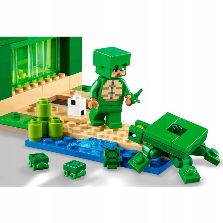klocki LEGO Minecraft 21254 Domek na plaży żółwi 234 elementy