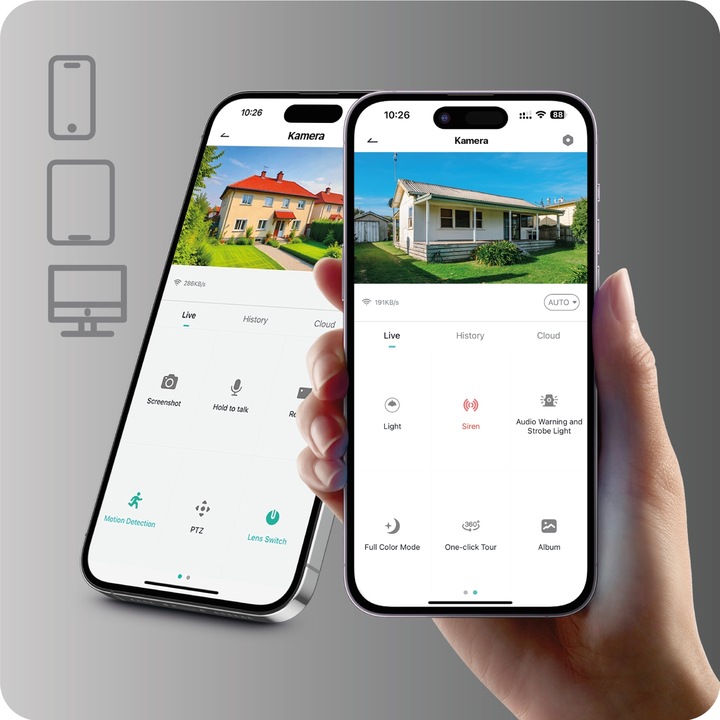 Kamera Zewnętrzna Obrotowa IP WIFI 5MPx 2880x1620 ZOOM x5 LUXTORN 2K