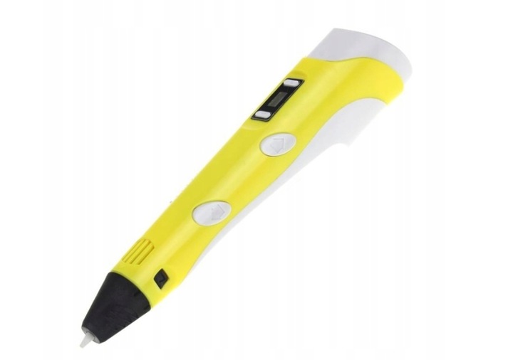 NAJNOWSZY DŁUGOPIS 3D DLA DZIECI DRUKARKA 3D PEN MAGICZNY ŻÓŁTY + WKŁAD 10M