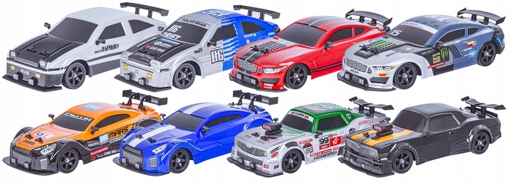 DUŻY Samochód Zdalnie Sterowany Auto RC Do Driftu Led Dym 4x4 MUSTANG DRIFT