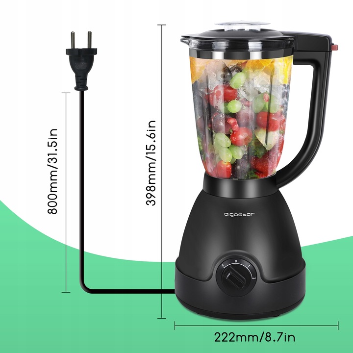 Blender kielichowy Aigostar kruszony lód 1000W