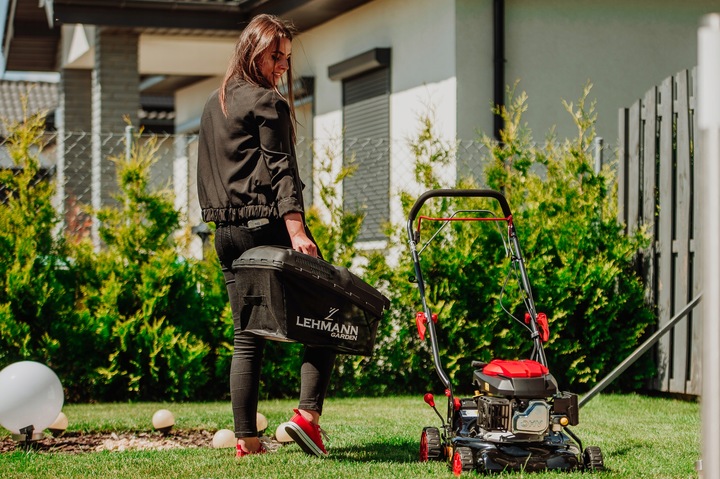KOSIARKA SPALINOWA LEHMANN 44CM NAPĘD POTĘŻNA SILNIK 146CC MULCZOWANIE 6KM