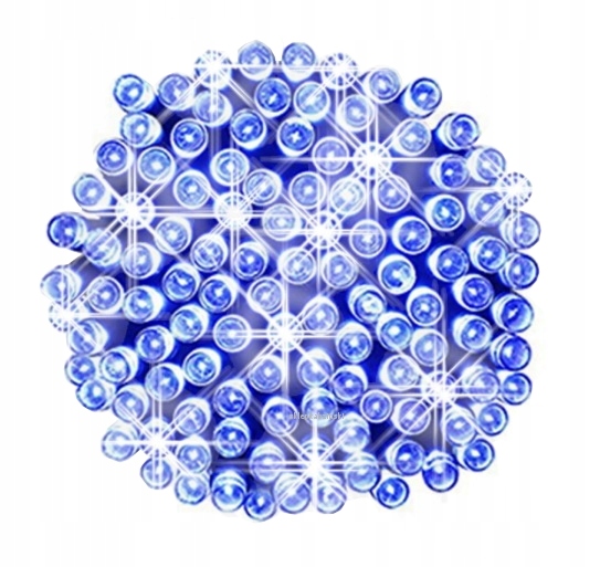 LAMPKI CHOINKOWE 500LED NIEBIESKIE + FLASH FLESZ BŁYSK 35M ZEW/WEW ISKRZĄCE