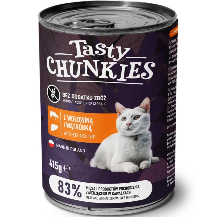 Tasty Chunkies GRAIN-FREE dla KOTA Mix smaków MEGA ZESTAW 24x415g