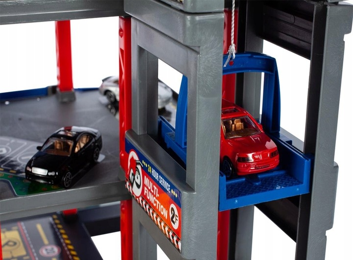 Garaż Parking Samochodowy 4-piętrowy Zjeżdżalnia dla Autek 4 Poziomy Myjnia