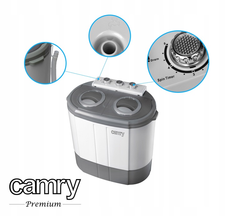 PRALKA WIRÓWKA TURYSTYCZNA CAMRY CR8052 WSAD 3kg