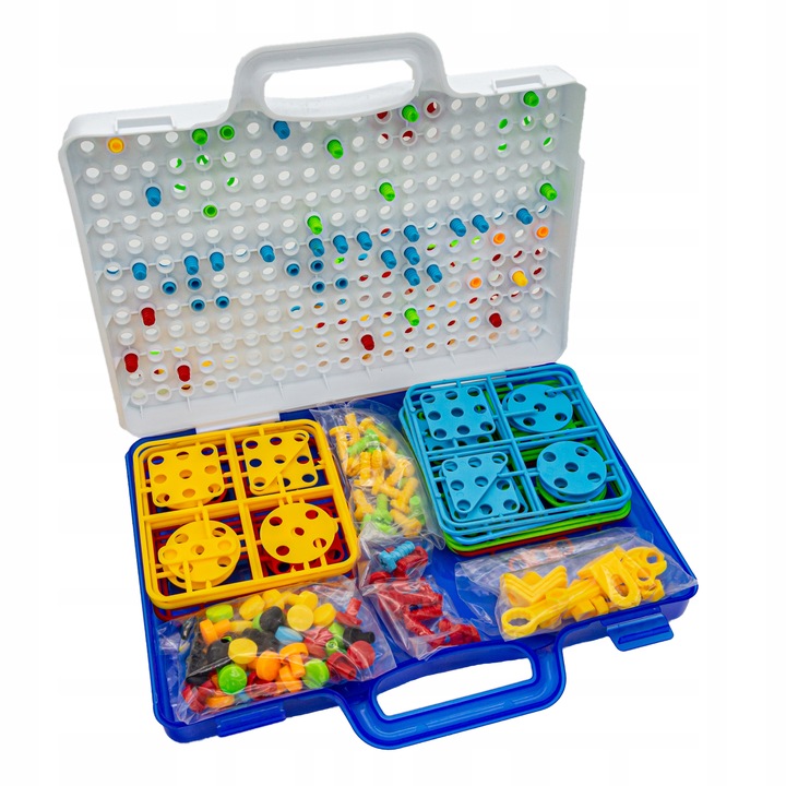 KREATYWNE PUZZLE KLOCKI KONSTRUKCYJNE 3D WKRĘTARKA WALIZKA 237 elem.