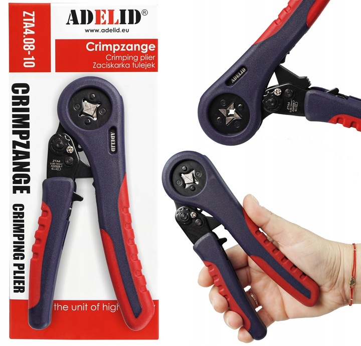 PRASKA ZACISKARKA KABLI TULEJEK KOŃCÓWEK 0,08-10