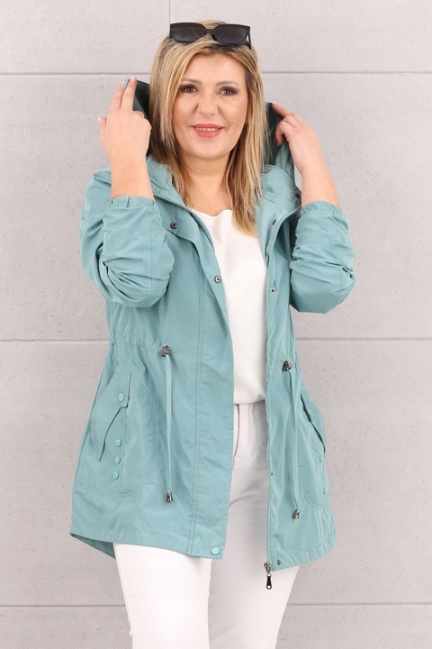 KURTKA DAMSKA PARKA CIENKA WIOSENNA PRZEJŚCIOWA Z KAPTUREM ROZMIARY