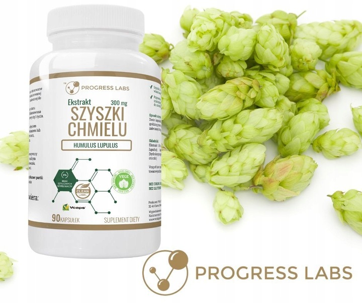 Chmiel 300mg Relaks Dobry Sen Uspokojenie VEGE 90k