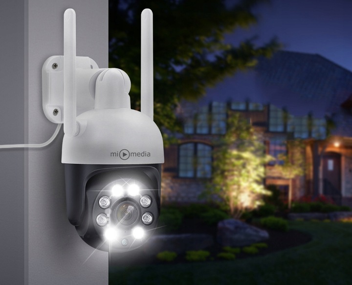 KAMERA ZEWNĘTRZNA OBROTOWA IP WiFi 4X ZOOM 4MPx 4MP DETEKCJA SMART HD ICSEE