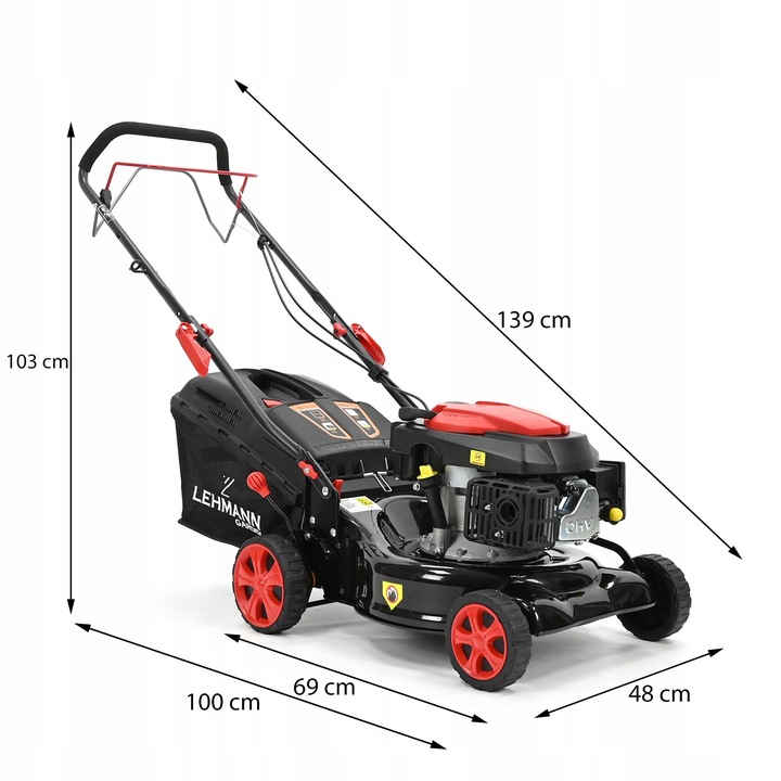 KOSIARKA SPALINOWA LEHMANN 44CM NAPĘD POTĘŻNA SILNIK 146CC MULCZOWANIE 6KM