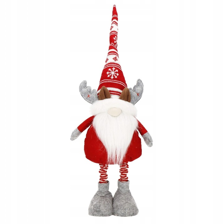 RENIFER KRASNAL ŚWIĄTECZNY TELESKOPOWY duży GNOM wysoki 80cm REGULOWANY