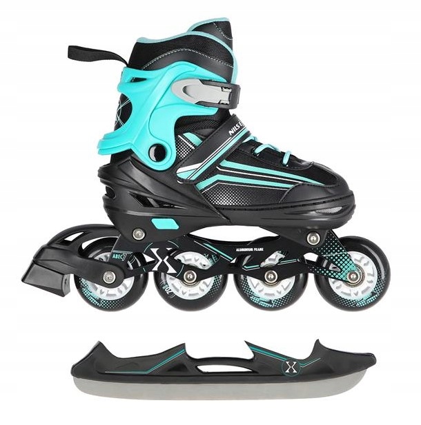 Rolki nils łyżworolki regulowane łyżwy 2w1 extreme r.L 39-43 regulacja