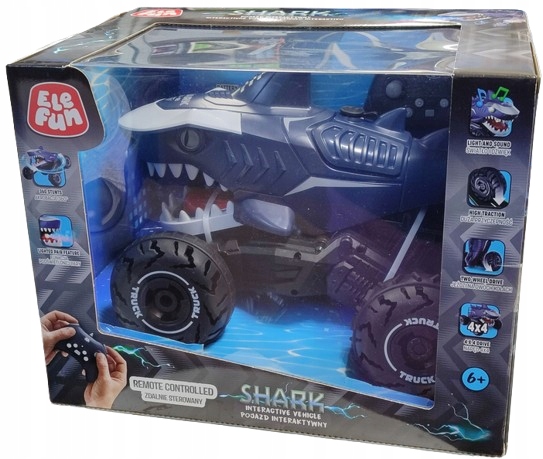 Elefun Interaktywny pojazd kaskaderski zdalnie sterowany rekin
