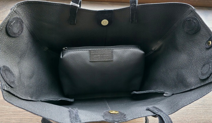 Włoska torebka damska VERA PELLE skórzana zamszowa shopper MB09 Czekoladowa