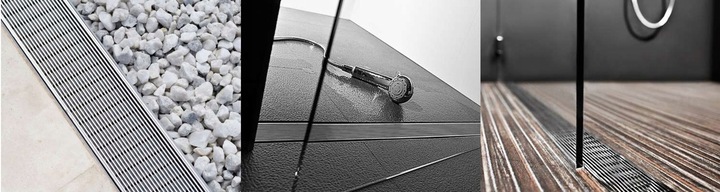 Syfon do odpływu liniowego z sitkiem i uszczelką kpl (kw)