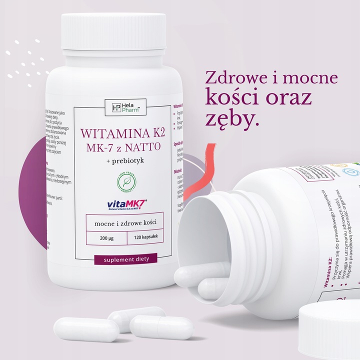 WITAMINA K2 vitaMK7 z NATTO 200µg KOŚCI 120