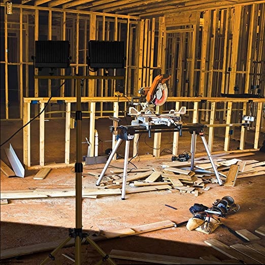 Halogen Naświetlacz LED 2x100W + Statyw Budowlany Z Wtyczką 230V Pokrowiec