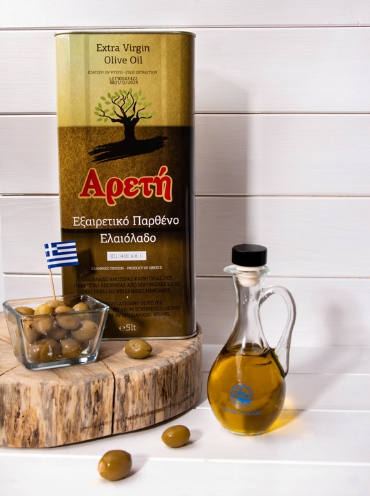 Oliwa z oliwek z Grecji Areti PLATINUM extra virgin Kalamata 5L +buteleczka