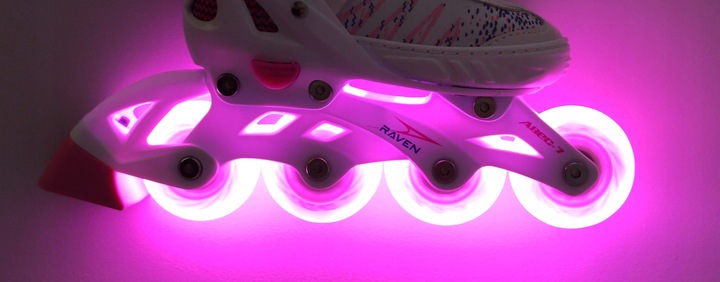 Rolki Wrotki 3w1 Regulowane RAVEN Grace 31-35 LED