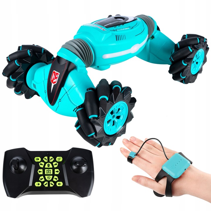 Samochód Zdalnie Sterowany Rc Twister Akrobacje Led Stunt 360 Dla Dzieci