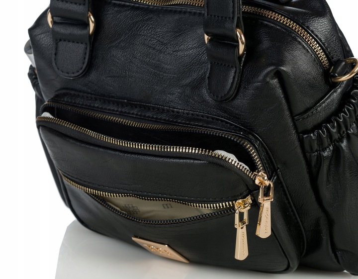 Listonoszka Kuferek PREMIUM Torebka Damska Monnari czarna Pojemna do pracy