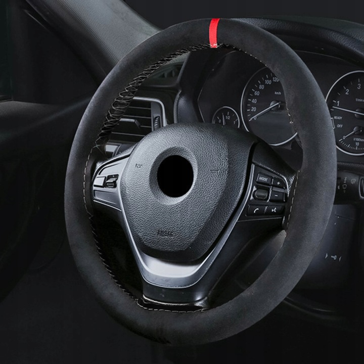 POKROWIEC NA KIEROWNICĘ ALCANTARA ZAMSZOWY Z Jednego Kawałka DO OBSZYCIA