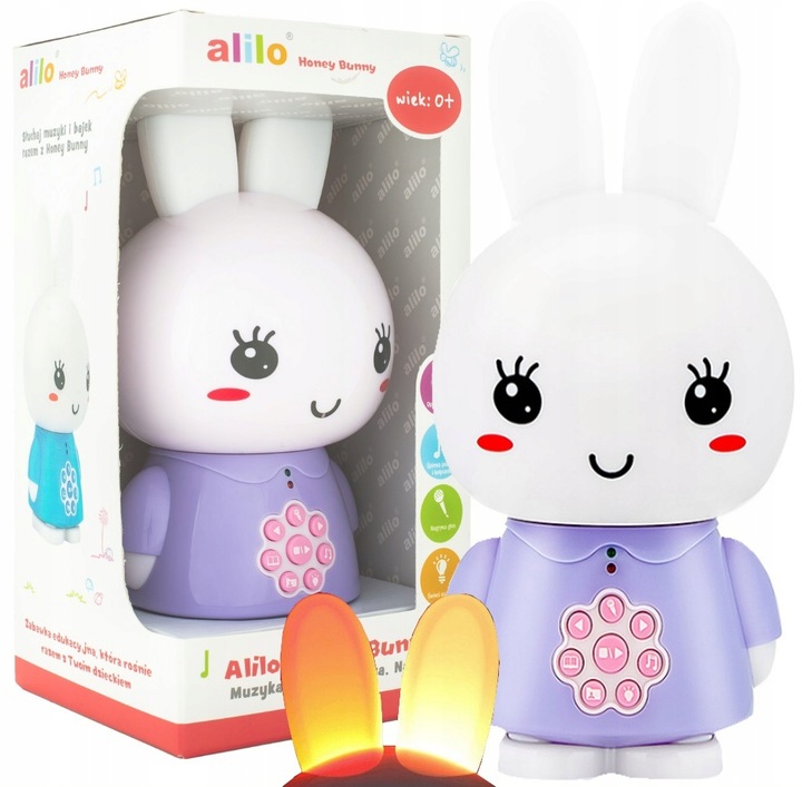 ALILO HONEY BUNNY KRÓLICZEK INTERAKTYWNY MP3 PIOSENKI BAJKI LAMPKA