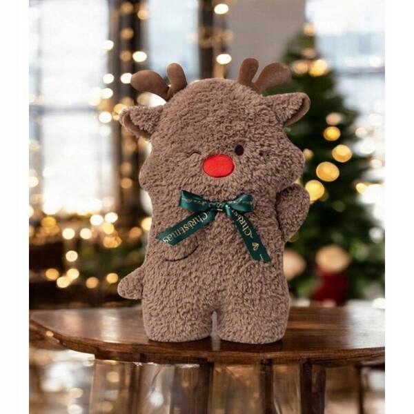 ECARLA poduszka welurowa Brązowa Renifer 40cm PDS16