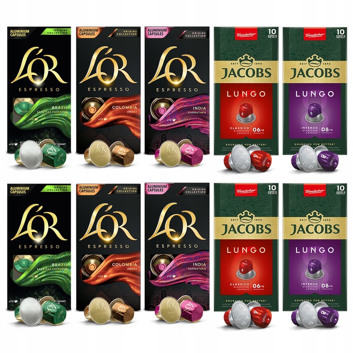 Kapsułki Jacobs L'OR kompa. z Nespresso(r)* 100szt zestaw 90+10 GRATIS!