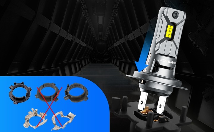 ŻARÓWKI LED H7 +600% BARDZO MOCNE BIAŁE 6500K 1:1 CANBUS 12V