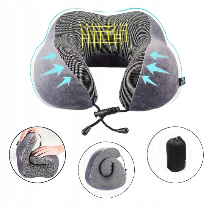 PODUSZKA PODRÓŻNA ORTOPEDYCZNA DO SPANIA ROGAL ZAGŁÓWEK TURYSTYCZNA MEMO XL