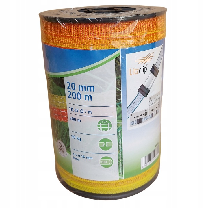 Taśma BASIC 20mm 200m do pastucha żółt-pom PASTUCH