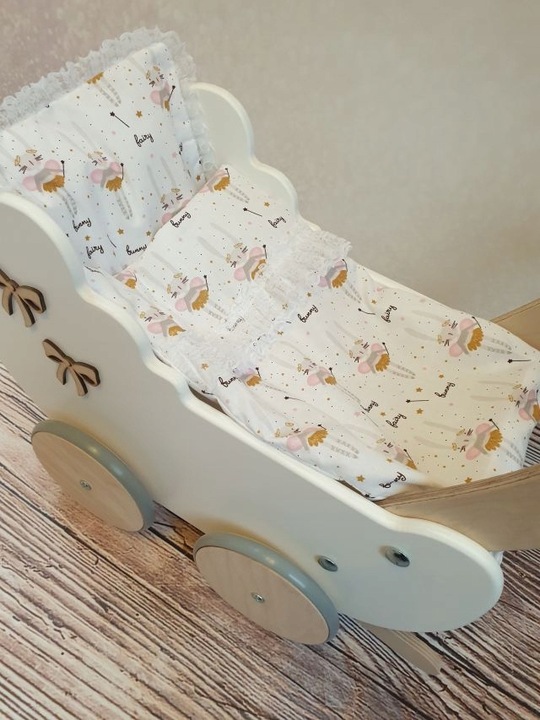 WÓZEK DLA DZIEWCZYNKI DLA LALEK Z POŚCIELĄ PCHACZ